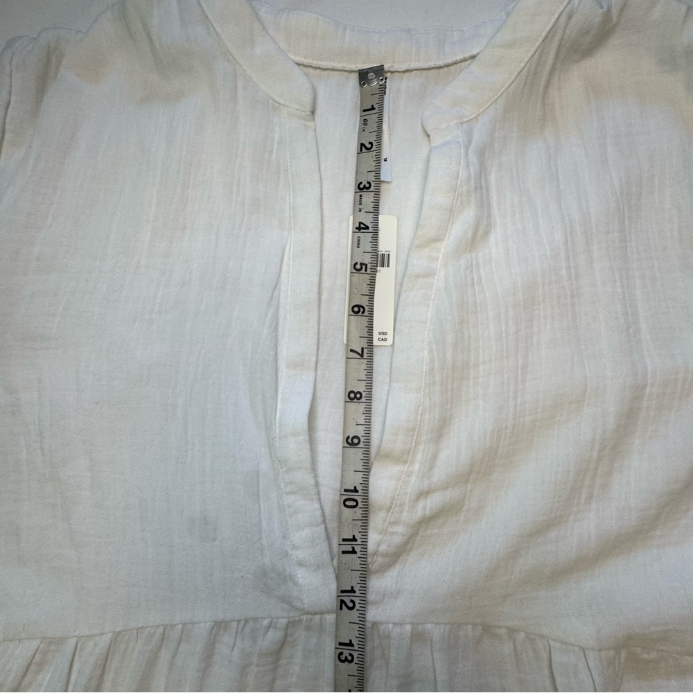 NWT ANTHROPOLOGIE The Kallie Flowy Tiered Maxi Gauzy Dress White Sz: XL - Picture 11 of 16